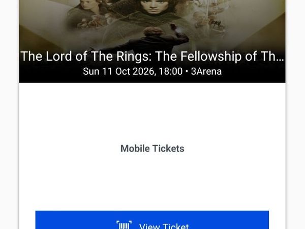 Lord of the rings 3arena 2 tickets - Main image