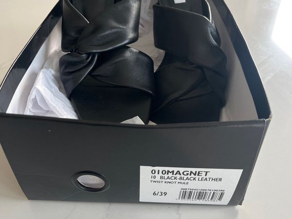 Dune black leather sandals - Main image