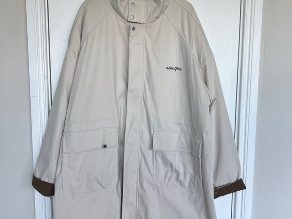 NEW Men’s 9XL Cream Oversized Utility Jacket - Main image