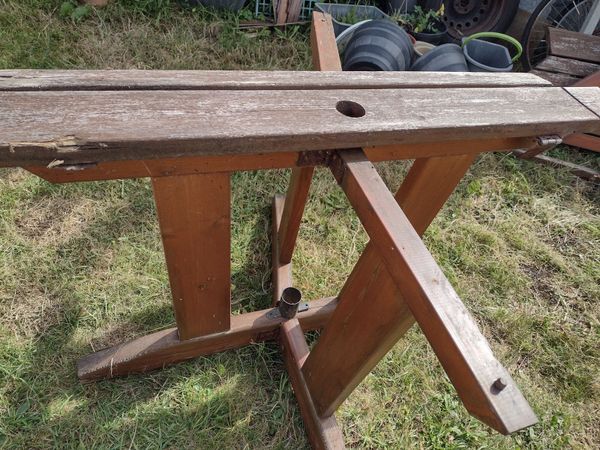 Heavy Teak garden table stand - Main image