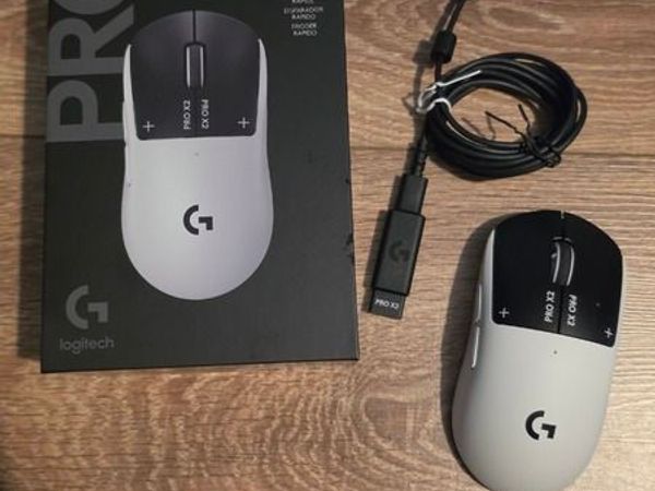 Logitech G PRO X2 SUPERSTRIKE Wireless Gaming Mouse (Custom Corepad Skatez CTRL pre-installed) - White - Main image