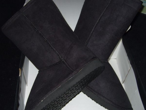 BNIB Fiori Black Mid-Calf Winter Boots - Size 4 - Main image