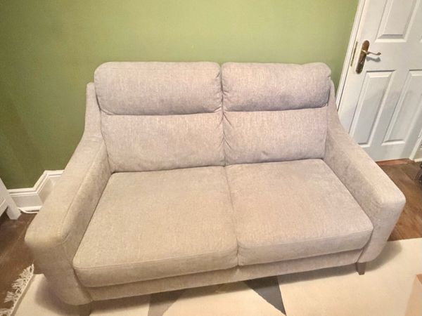 Italian 2 seater Sofa, Light Grey - Main image