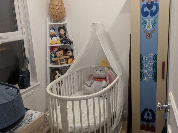 Stokke Sleepi Cot White Canopy Very Good Condition - Main image