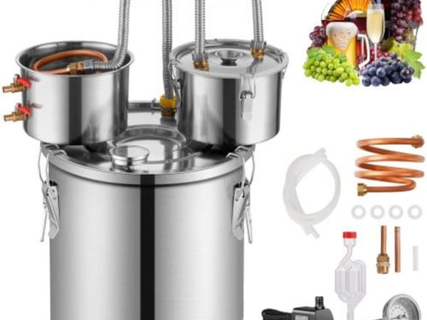 Alcohol Still, 3 Gal / 11.4 L Stainless Steel Wate - Main image