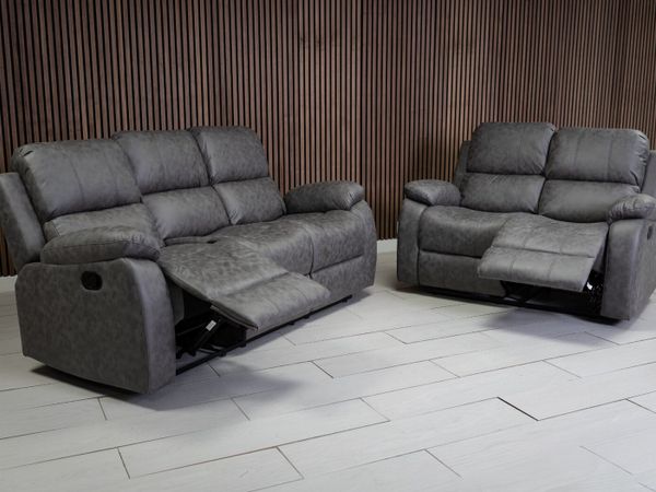 New 3+2 Holgate Full Leather Recliner Suite - Main image