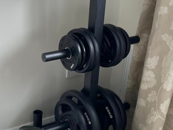 Brand new heavy duty olympic bar an plate storage - Main image