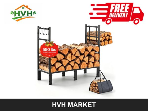 Firewood Rack 250kg with Log Carrier Bag - Main image