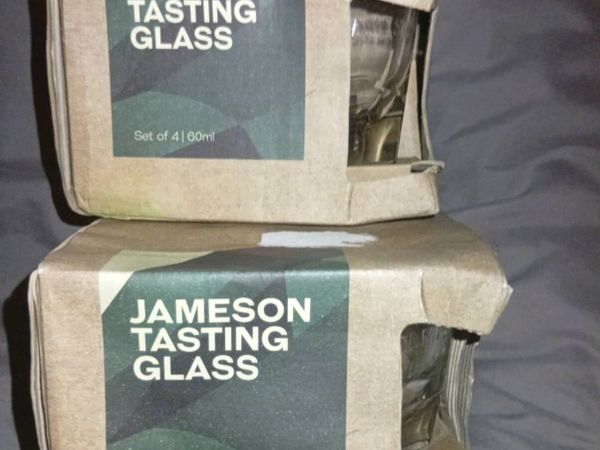 2 packs of 4 Jameson whiskey glasses new - Main image
