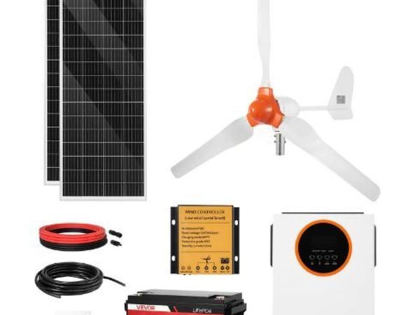 12V 600W Solar Wind Power Kit, 2PCS 100W - Main image