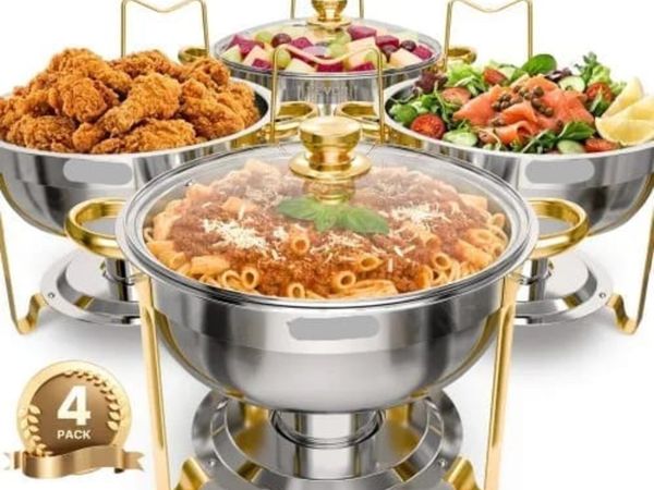 Chafing Dish Buffet Set, 5 Qt 4 Pack, Stainless St - Main image