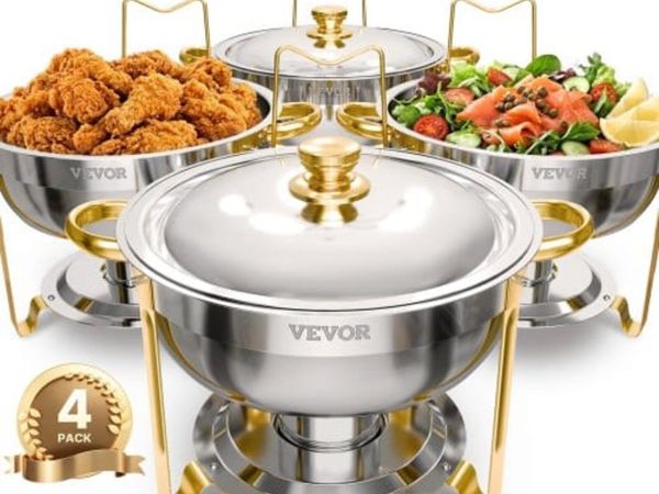 Chafing Dish Buffet Set, 5 Qt 4 Pack, Stainless St - Main image