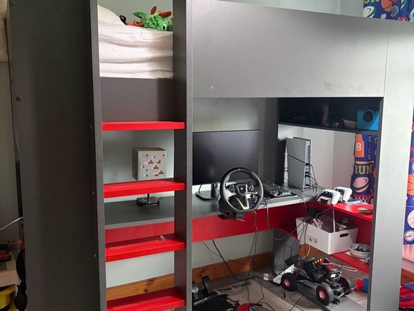 High sleeper Bunk bed with desk - Main image