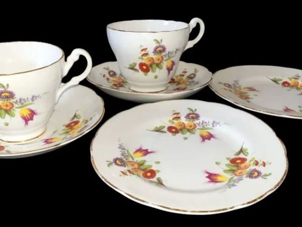 Vintage Winston Fine Bone China Tea Set Trio's - Main image