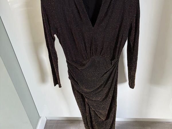 Forever Unique long black/gold dress - Main image