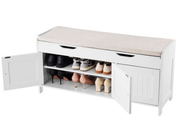 Shoe Bench, 1050 x 350 x 503 mm Entryway Bench wit - Main image