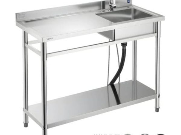 Stainless Steel Utility Sink, Free Standing Single - Main image