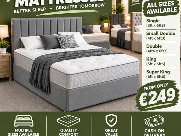 Double bed and mattress - Main image