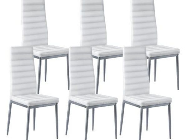 Modern Dining Room Accent Chairs Set of 6, Upholst - Main image