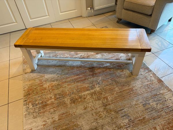 Solid Wooden Dining Bench with Natural Oak Finish - Main image