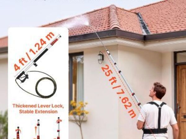 7.62 m Pressure Washer Telescoping Wand - Main image
