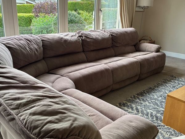Corner Sofa ( large) in Soft Suede-Effect Fabric - Main image