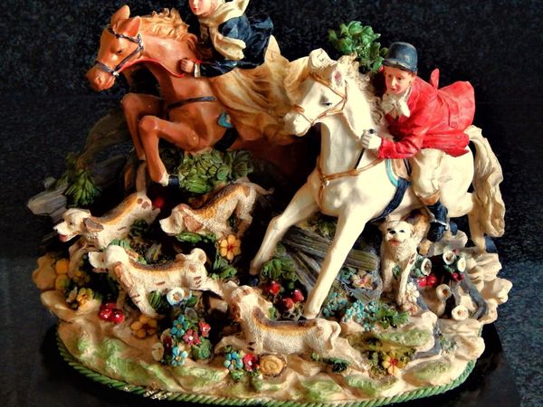 Hunt Scene Figurine on Base - Main image