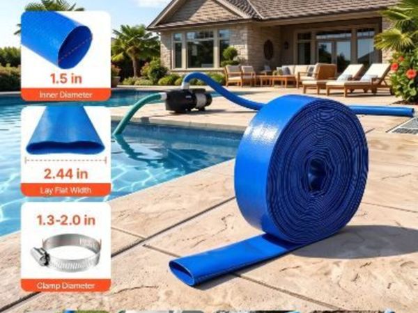 Discharge Hose 1-1/2" x 15.2 m PVC Lay - Main image
