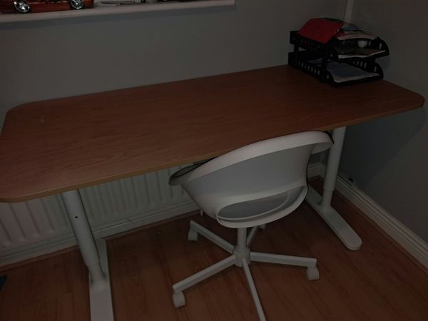 Office Desk & Swivel Chair – 140 x 60cm - Main image