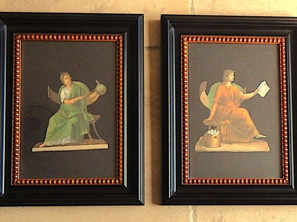 Pair of Classical Prints in Ornate Wood Frames - Main image