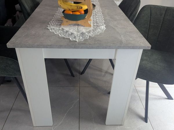 4 seater  grey Dining table without chairs - Main image