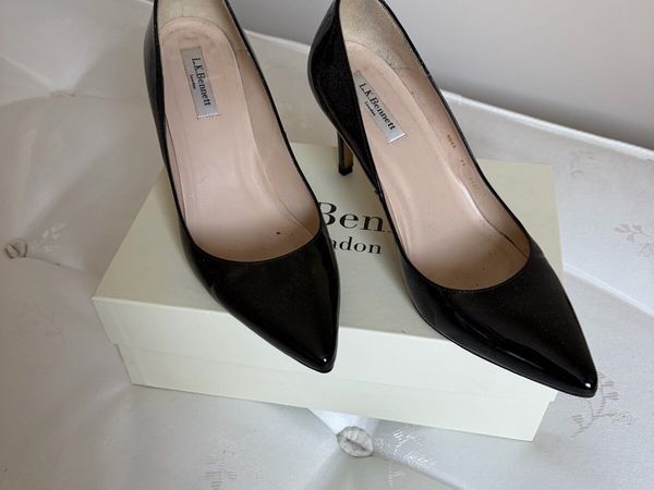 LK Bennett Black Patent Court Shoe - Main image