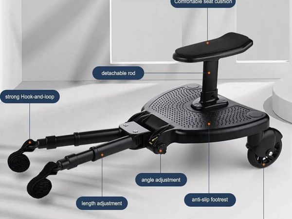 Stroller 2-in-1 Standing Ride Board with Seat - Main image