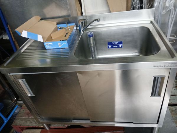Stainless steel cabbinet sink unit delivered - Main image
