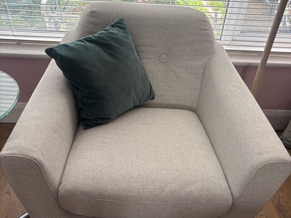Light great perfect condition light grey armchair - Main image