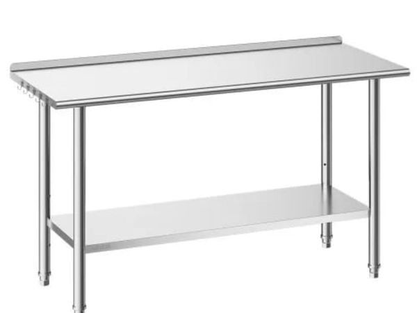 Stainless Steel Work Table, 61x152 cm Food Prep Ta - Main image