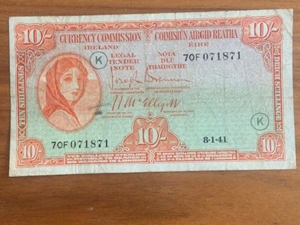 10 Shilling Lavery Note - 160 Euros - Main image