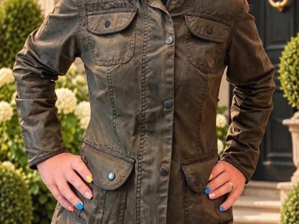 Barbour L1091 Ladies Utility Wax Jacket – UK 10 | - Main image