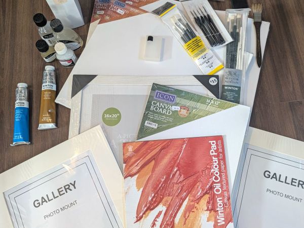 Oil Painting Brushes Canvases Paints Oils etc - Main image