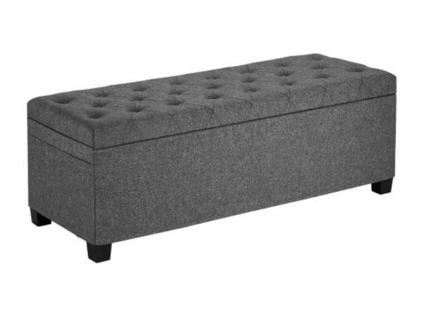 Storage Ottoman Bench, Button-Tufted End of Bed Be - Main image