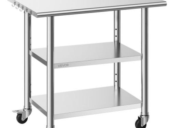 Stainless Steel Work Table, 61x91.5 cm Food Prep T - Main image