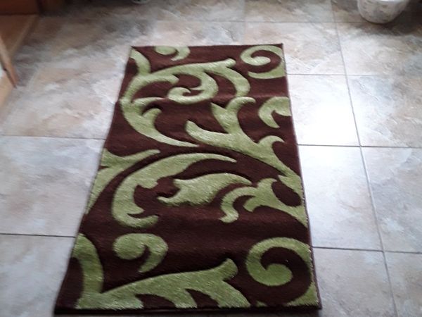 Brand new Rug never used colours lime green chocol - Main image