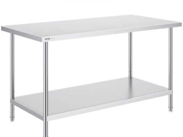 Stainless Steel Prep Table, 30 x 60 x 34 Inch, Hea - Main image