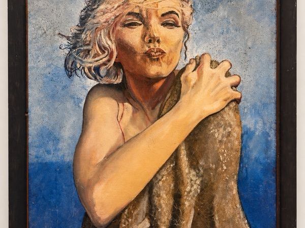 Marilyn Monroe Painting Signed & Framed Hollywood Glamour - Main image