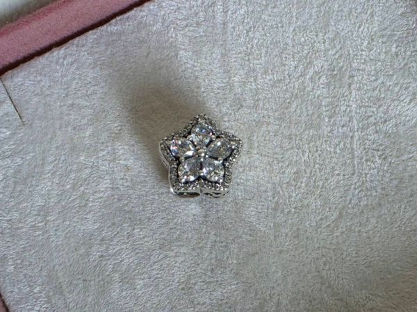 Sparkling Snowflake Pave Charm - Main image