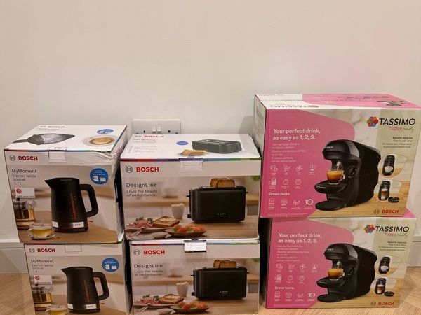 Bosch Kitchen Appliance Bundle 2 Kettles 2 Toasters and 2 Tassimo Coffee Machines - Main image