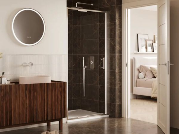 ARYSTO Sleek | Infold Shower Door | New In  Box - Main image