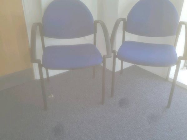 2 x blue office chairs - Main image