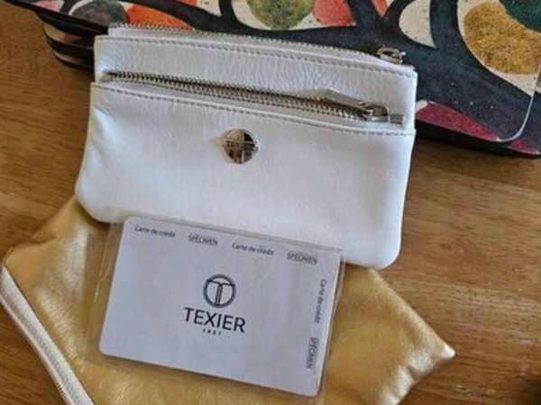Textier White Patent Leather Coin Purse - Main image