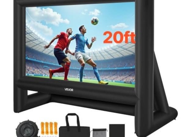 20 ft Inflatable Movie Screen, 600D Washable Infla - Main image